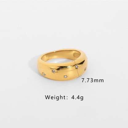 18K Gold-Plated Natural Gemstone Rings | Mix Mix Style [Hot Seller]-Mix MIx Style