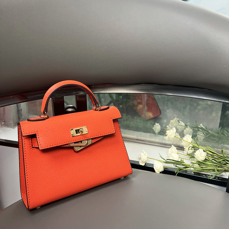 The second generation of Kelly bag women's mini leather bag  handbag high-quality messenger bag | Mix Mix Style [Hot Seller]-Mix MIx Style