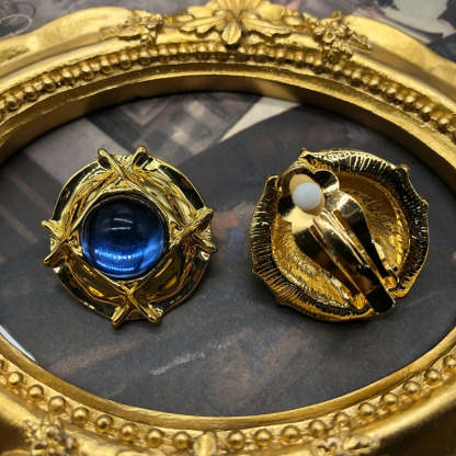 Multicolor Retro Timeless Akoya Pearls Moissanite Diamonds Elegant 18k Vermeil Gold Plated Stud Earrings | Mix Mix Style-Mix MIx Style