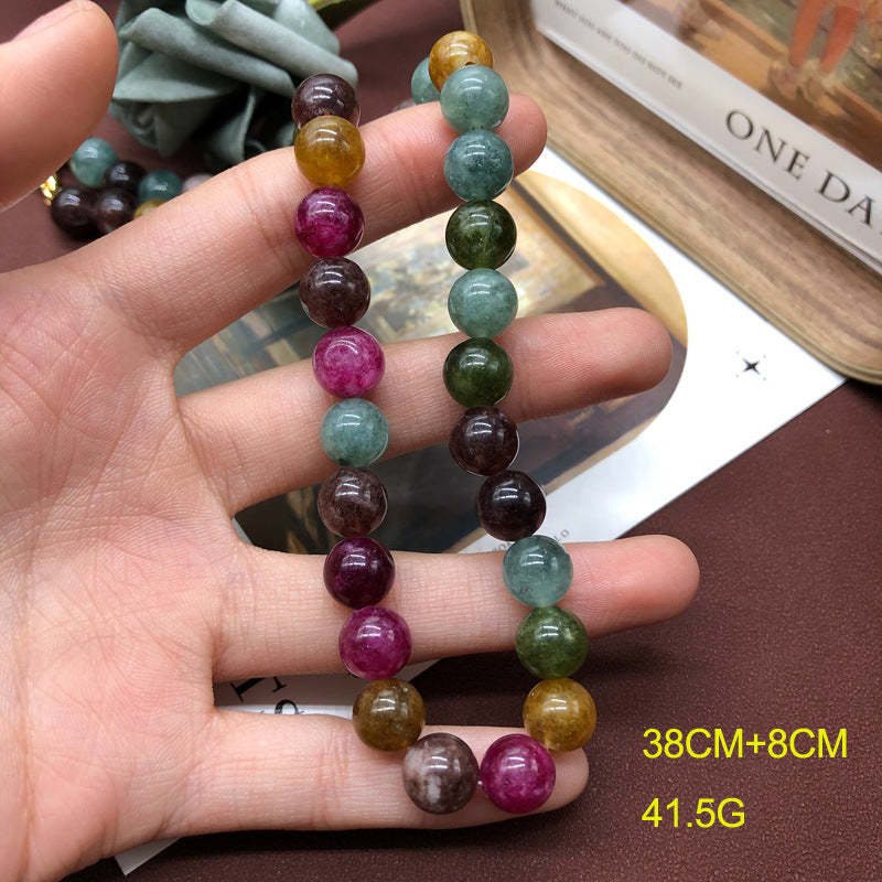 Colorful Retro Classic Beads Luxury 18k Gold Plated Necklace Bracelet Jewelry Set | Mix Mix Style-Mix MIx Style