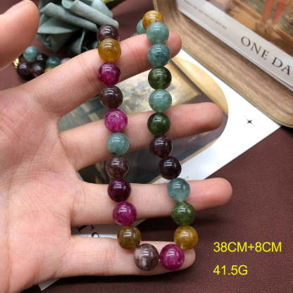 Colorful Retro Classic Beads Luxury 18k Gold Plated Necklace Bracelet Jewelry Set | Mix Mix Style-Mix MIx Style