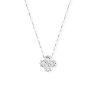 Internet celebrity's same large four-leaf clover necklace S925 silver gold-plated high-end temperament women's flower-shaped short clavicle chain-Mix MIx Style