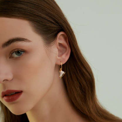 Looking for original ice and snow sterling silver S925 zircon inlaid exquisite personalized skate earrings women's earrings-Mix MIx Style