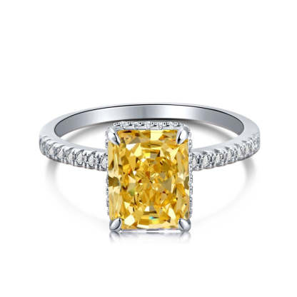 Moissanite Jewelry 18k White Gold Plated Moissanite Ring-Mix MIx Style