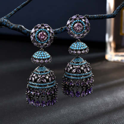 Moissanite earrings long round bell earrings for women Mix Mix Style [Hot Seller]-Mix MIx Style