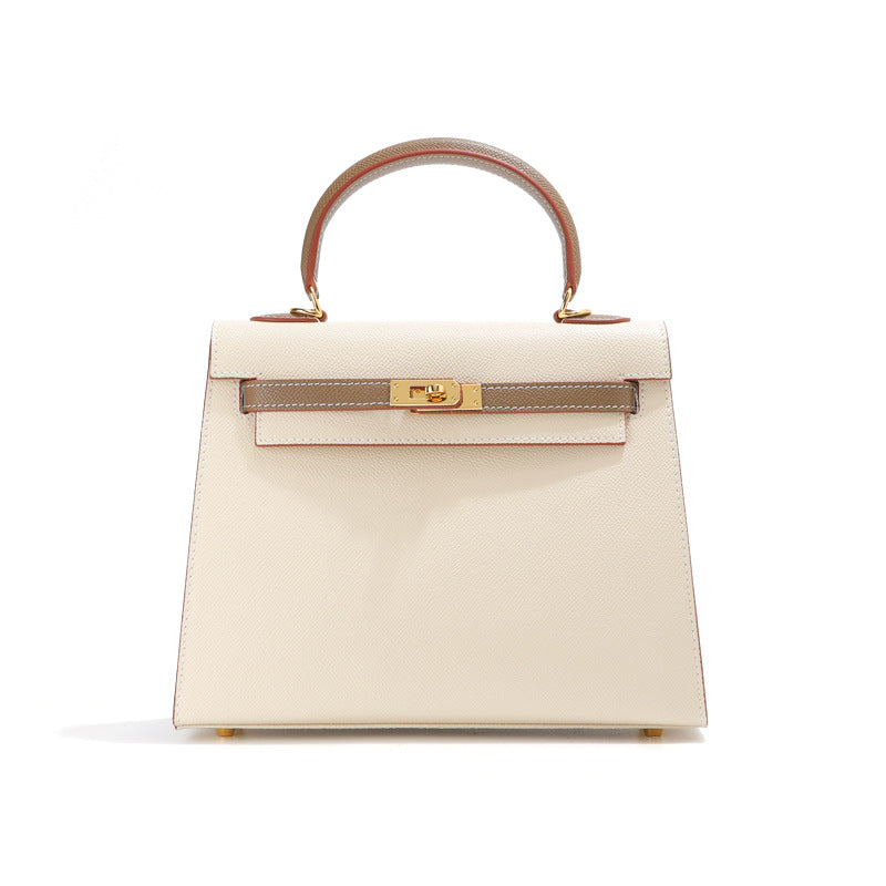 High-quality palm pattern Kelly bag genuine leather women's b new handbag one shoulder messenger-Mix MIx Style