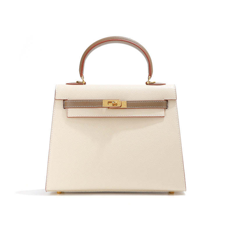 High-quality palm pattern Kelly bag genuine leather women's b new handbag one shoulder messenger-Mix MIx Style