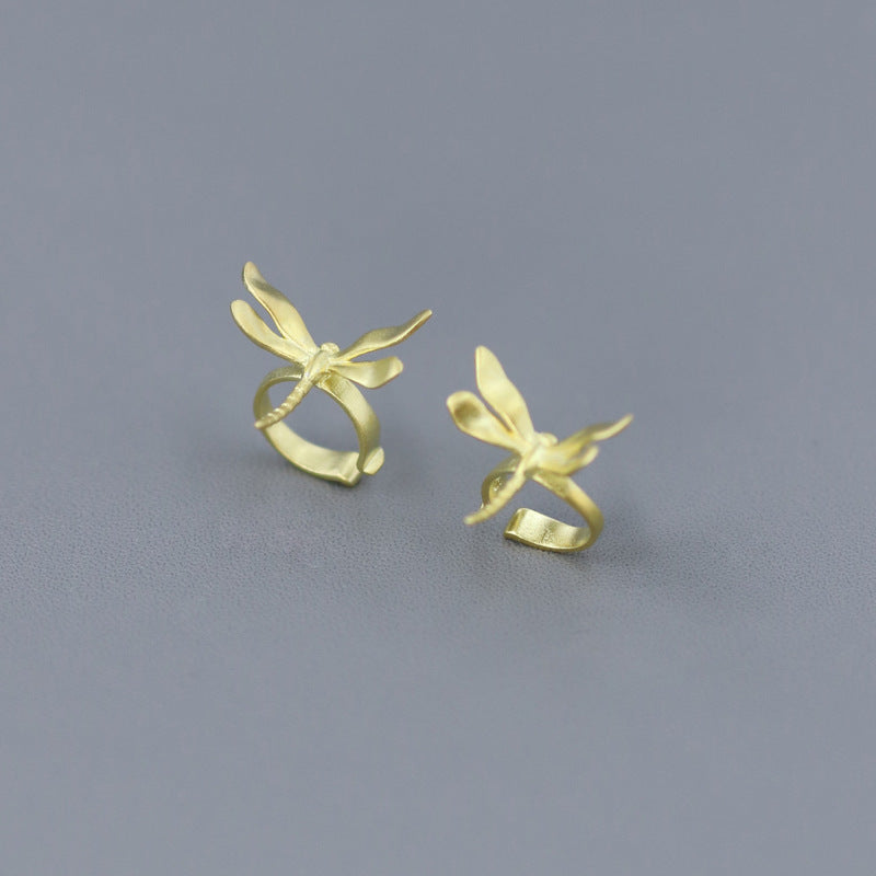 Looking for original design S925 sterling silver mini pierced, beautiful and fresh dragonfly ear bone clip earrings-Mix MIx Style