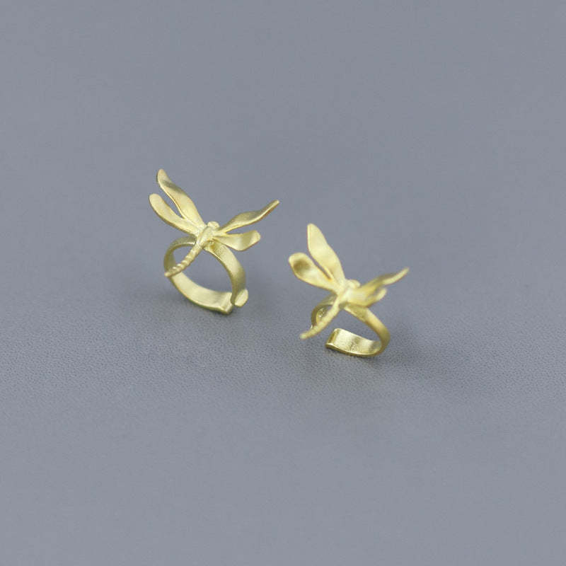 Looking for original design S925 sterling silver mini pierced, beautiful and fresh dragonfly ear bone clip earrings-Mix MIx Style