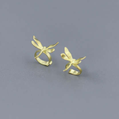 Looking for original design S925 sterling silver mini pierced, beautiful and fresh dragonfly ear bone clip earrings-Mix MIx Style
