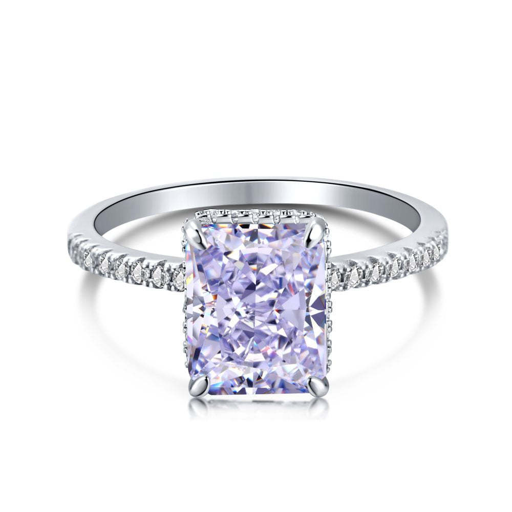 Moissanite Jewelry 18k White Gold Plated Moissanite Ring-Mix MIx Style