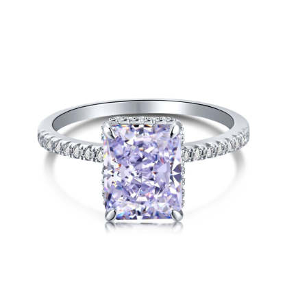 Moissanite Jewelry 18k White Gold Plated Moissanite Ring-Mix MIx Style