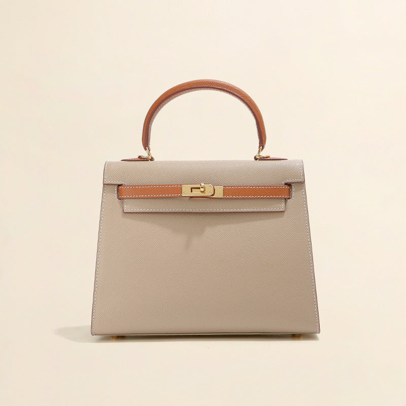 High-quality palm pattern Kelly bag genuine leather women's b new handbag one shoulder messenger-Mix MIx Style