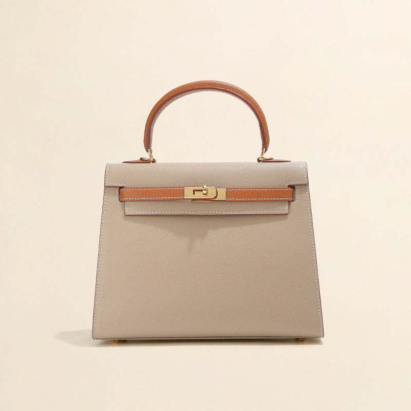 High-quality palm pattern Kelly bag genuine leather women's b new handbag one shoulder messenger-Mix MIx Style