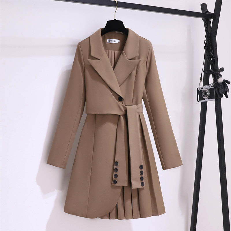 Design niche suit skirt women's waist slimming autumn French style high-end commuting workplace temperament dress women-Mix MIx Style