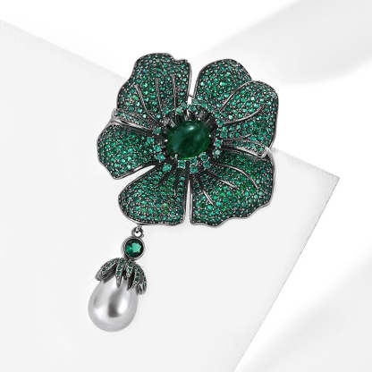 Design sense, retro temperament, European palace elegance and exquisite begonia flower brooch, classic coat, high-end accessories wholesale-Mix MIx Style