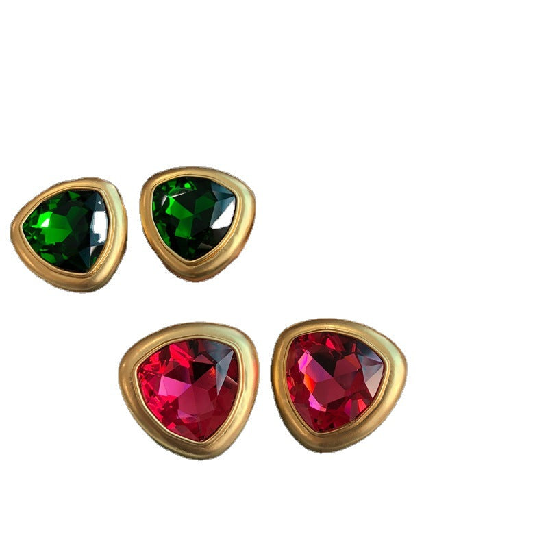 Minimalist Vintage Pendant Pear Cut Diamond Luxury 18k  Vermeil Gold Plated Necklace Earrings Jewelry Set | Mix Mix Style-Mix MIx Style