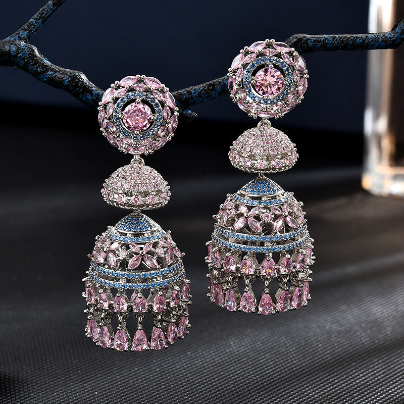 Moissanite earrings long round bell earrings for women Mix Mix Style [Hot Seller]-Mix MIx Style