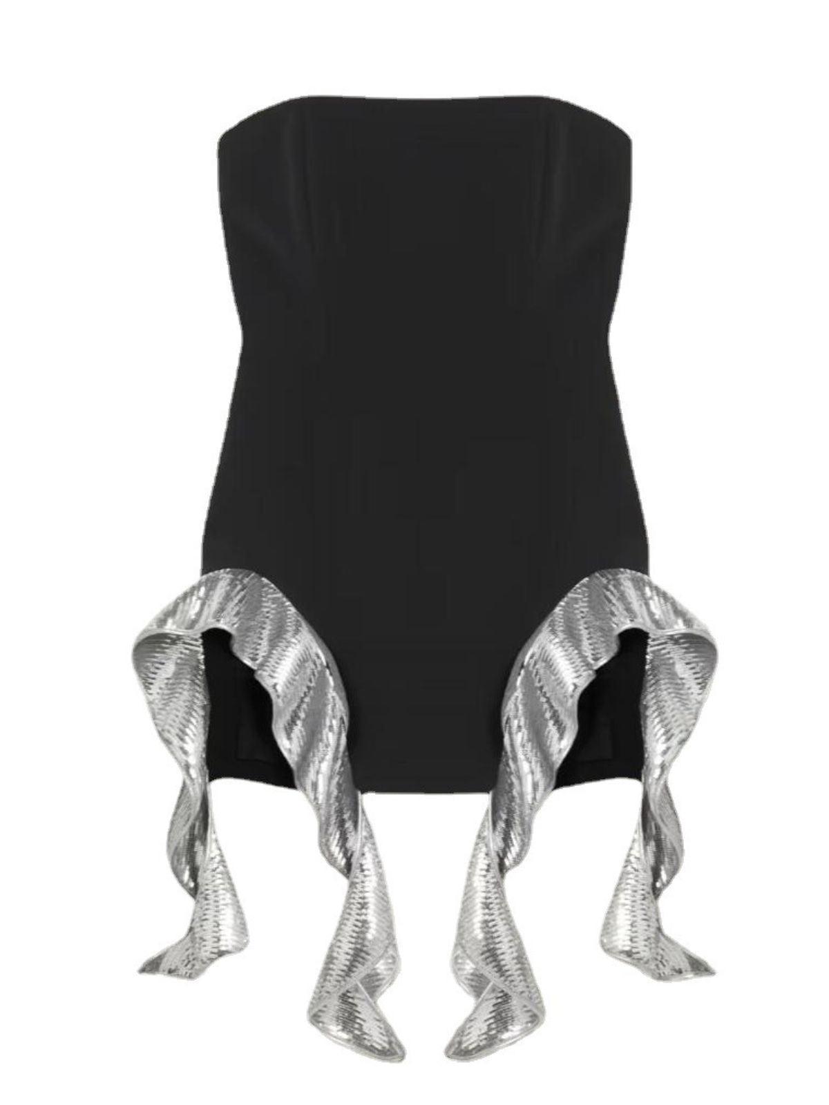 Ora Sequin Ruffle Bandage Mini Dress-Mix MIx Style