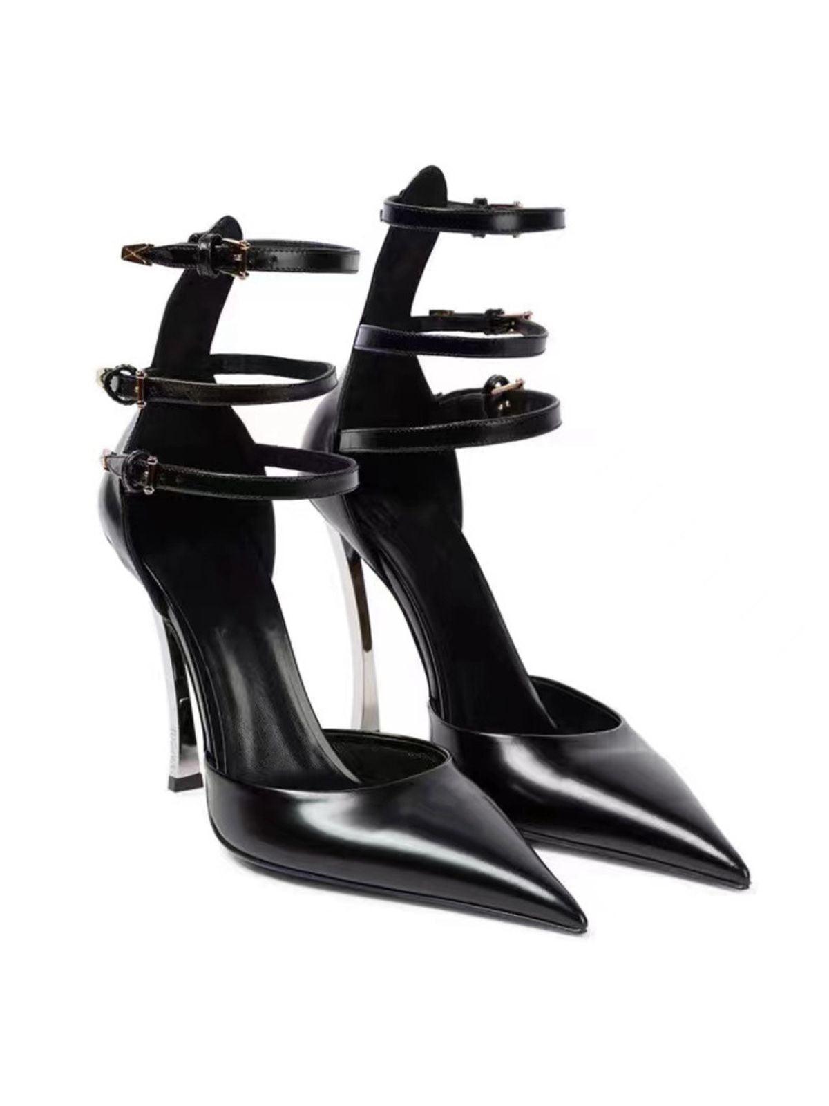 Oriane Heels In Black-Mix MIx Style