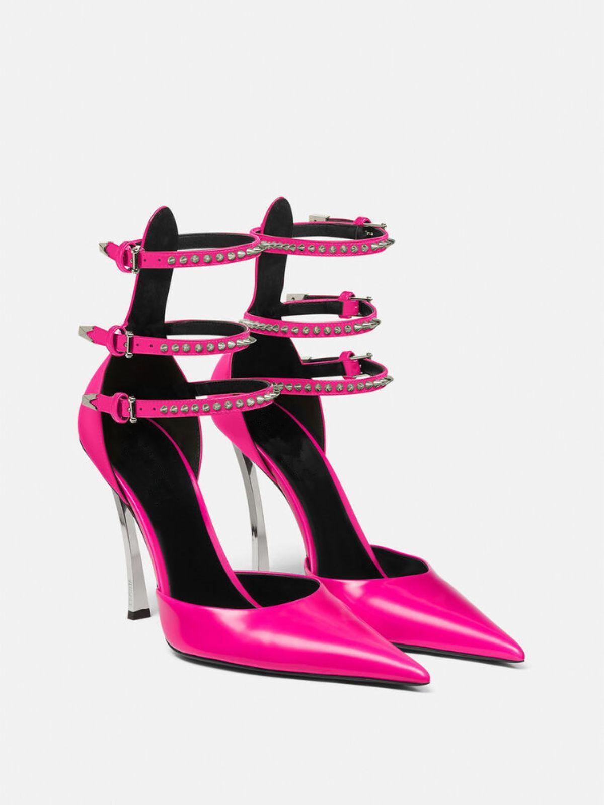Oriane Rhinestone Heels In Hot Pink-Mix MIx Style