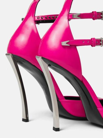 Oriane Rhinestone Heels In Hot Pink-Mix MIx Style