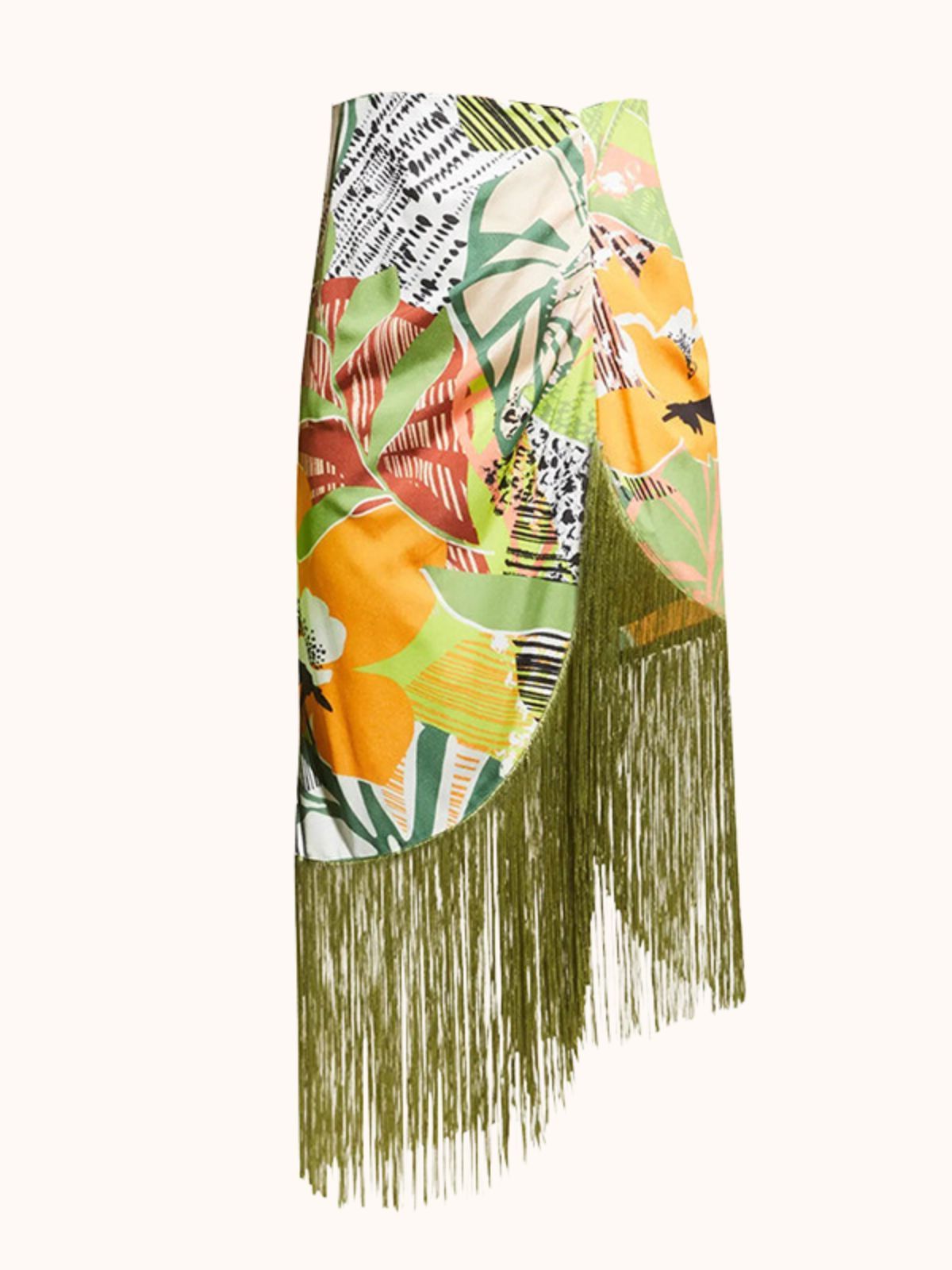 Tropical Green Printed Bikini Three Piece Set | Mix Mix Style-Mix MIx Style