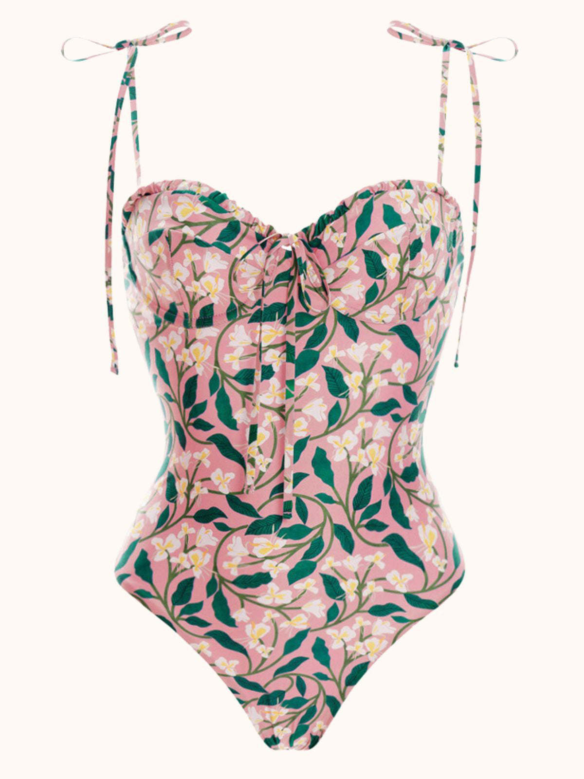 Floral Swimwear Two Piece Set in Pink | Mix Mix Style-Mix MIx Style