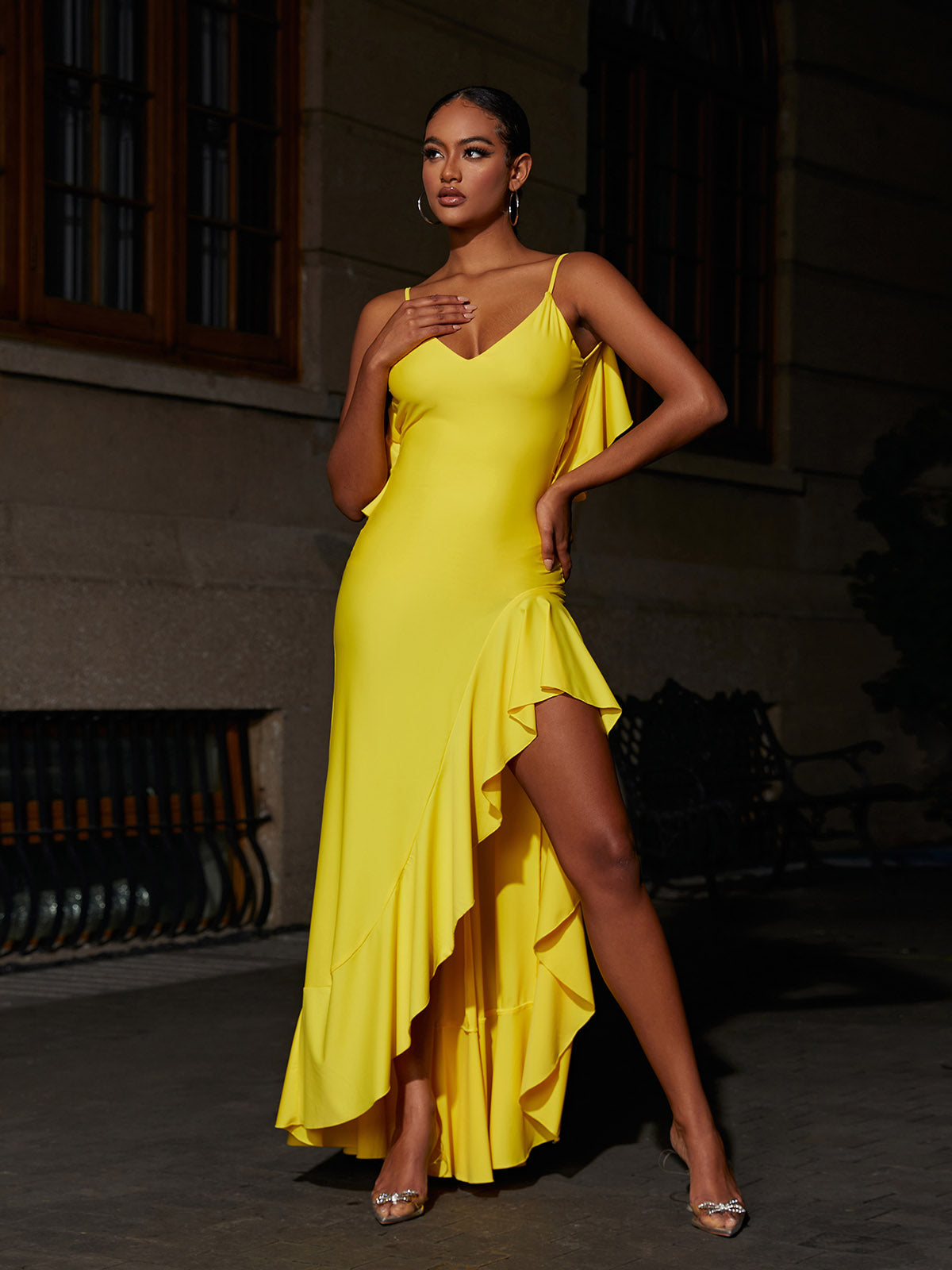 Backless Maxi Dress In Yellow | Mix Mix Style [Hot Seller]-Mix MIx Style