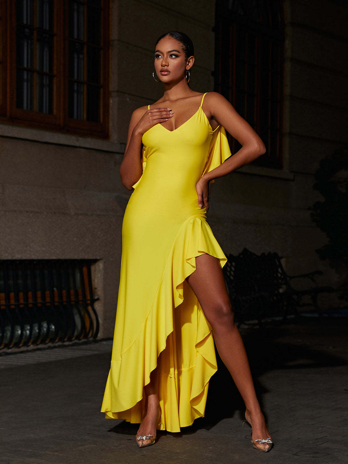 Backless Maxi Dress In Yellow | Mix Mix Style [Hot Seller]-Mix MIx Style