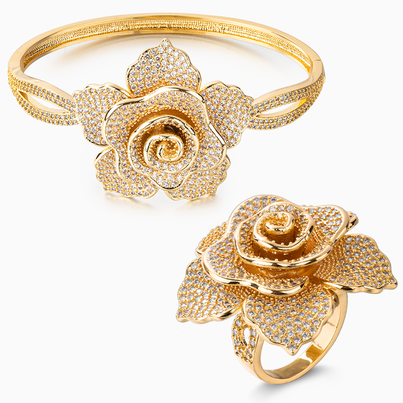Sparkling Rose Jewelry Set-Mix MIx Style