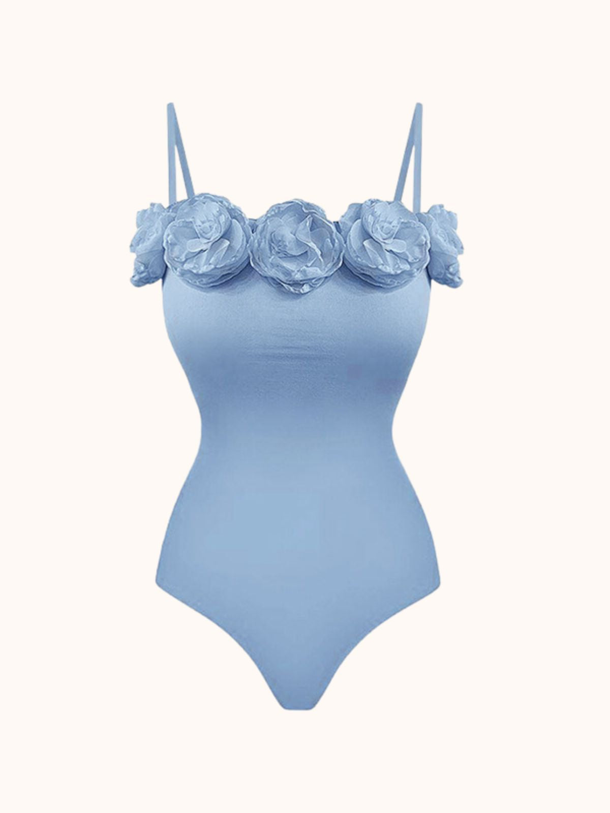 Light Blue Flower One Piece Swimsuit | Mix Mix Style-Mix MIx Style