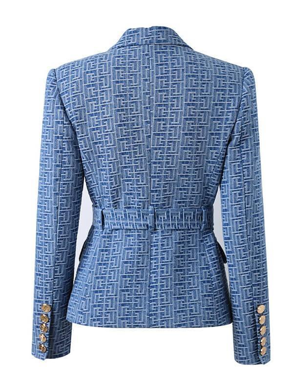 Reshma Jacquard Button Jacket-Mix MIx Style