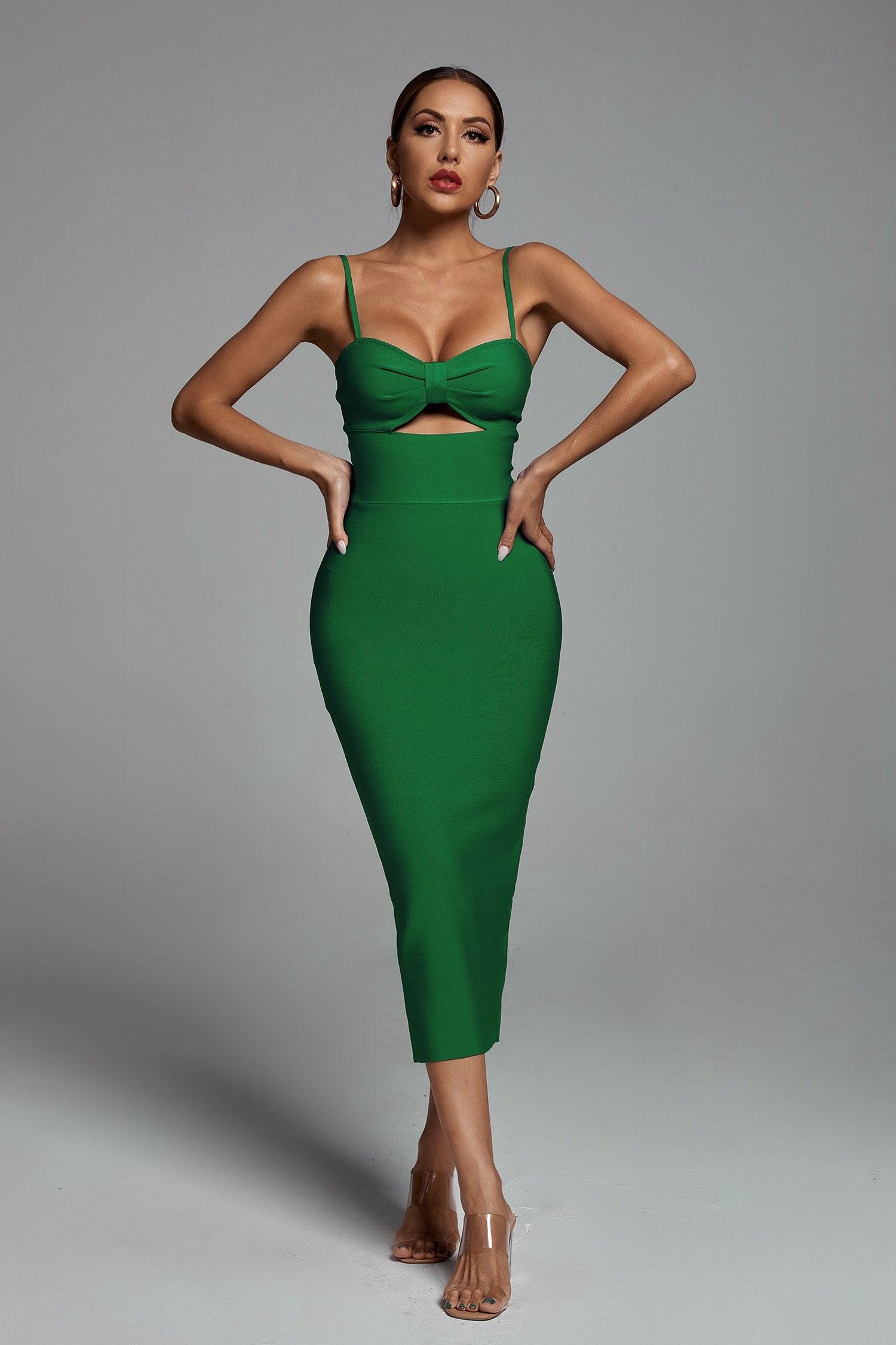 Midi Bandage Dress - Green | Mix Mix Style [Hot Seller]-Mix MIx Style