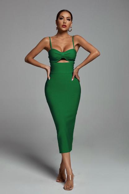 Midi Bandage Dress - Green | Mix Mix Style [Hot Seller]-Mix MIx Style