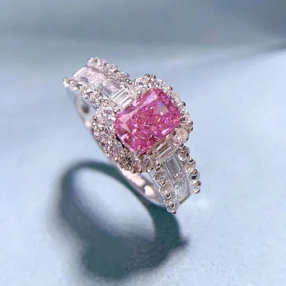 Pink Moissanite Pink Diamond Ring Wedding Rings Bridal Engagement Jewelry Mix Mix Style [Hot Seller]-Mix MIx Style
