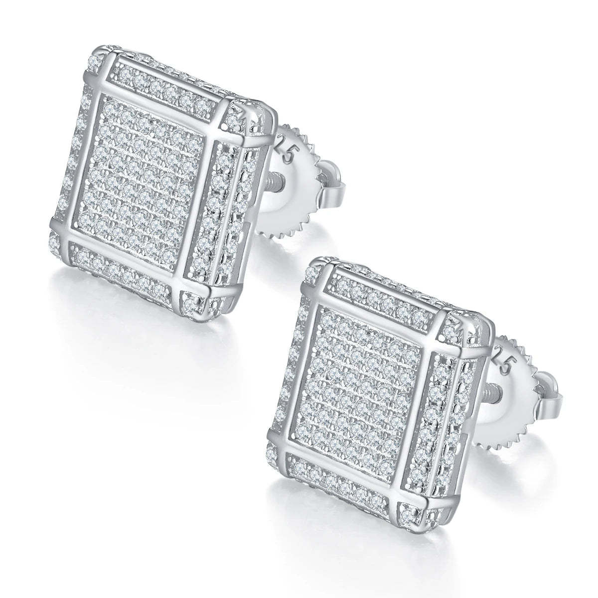 SGARIT Jewelry 925 Sterling Silver Earrings 0.77CT VVS1D Moissanite Diamond Fashion Stud Earrings For Women-Mix MIx Style