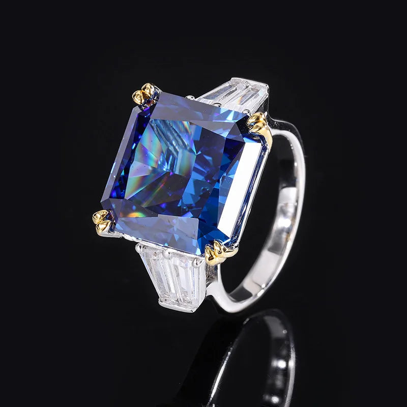 Pink Solitarie Cushion Cut Moissanite Diamonds 18k White Gold Luxury Engagement Ring-Mix MIx Style