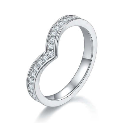 Diamond 0.6CT Moissanite 18k White Gold Plated Eternity Engagement Ring | Mix Mix Style [Hot Seller]-Mix MIx Style