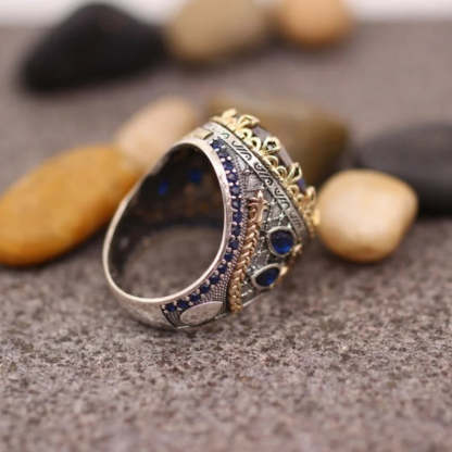 Multicolor Embellished Oval Cut Moissanite Diamond 18k White & Vermeil Gold Plated Luxurious Ring | Mix Mix Style