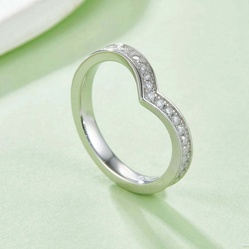 Diamond 0.6CT Moissanite 18k White Gold Plated Eternity Engagement Ring | Mix Mix Style [Hot Seller]-Mix MIx Style
