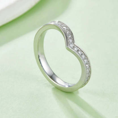 Diamond 0.6CT Moissanite 18k White Gold Plated Eternity Engagement Ring | Mix Mix Style [Hot Seller]-Mix MIx Style