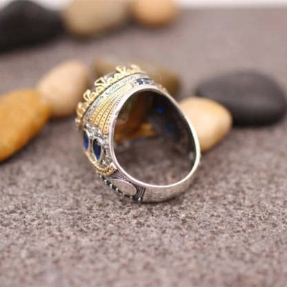 Multicolor Embellished Oval Cut Moissanite Diamond 18k White & Vermeil Gold Plated Luxurious Ring | Mix Mix Style