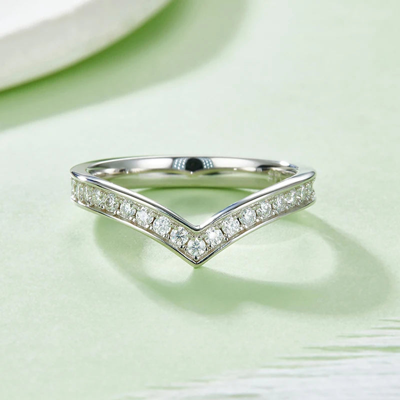 Diamond 0.6CT Moissanite 18k White Gold Plated Eternity Engagement Ring | Mix Mix Style [Hot Seller]-Mix MIx Style