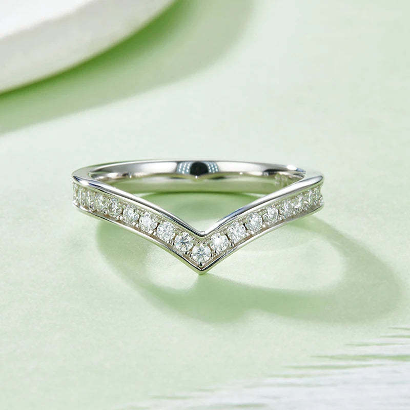Diamond 0.6CT Moissanite 18k White Gold Plated Eternity Engagement Ring | Mix Mix Style [Hot Seller]-Mix MIx Style