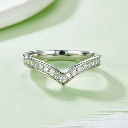 Diamond 0.6CT Moissanite 18k White Gold Plated Eternity Engagement Ring | Mix Mix Style [Hot Seller]-Mix MIx Style