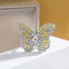 Butterfly Moissanite Diamond yellow diamond Ring Mix Mix Style [Hot Seller]-Mix MIx Style