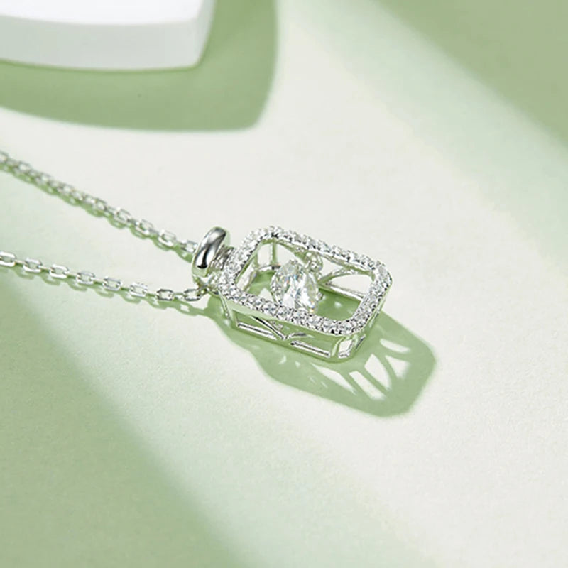 SGARIT S925 Silver Perfume Bottle Diamond Woman Necklace Round Cut D Color Classic Jewelry Moissanite Diamond Necklace Pendant-Mix MIx Style