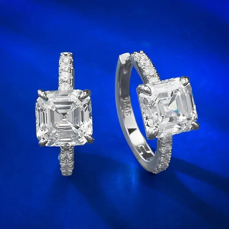Moissanite Diamond Yellow Asscher Shaped Ring For Women Mix Mix Style [Hot Seller]-Mix MIx Style