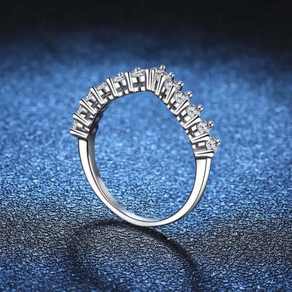 Moissanie Diamonds 18k White Gold Plated V-Shaped Tail Ring | Mix Mix Style [Hot Seller]-Mix MIx Style